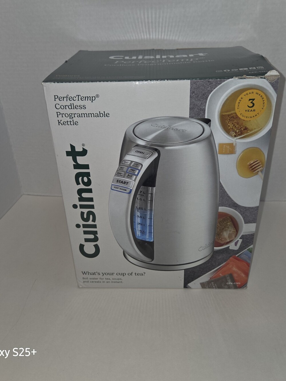 Cuisinart CPK-17P1 Perfectemp Cordless Electric Kettle 1500W Tested